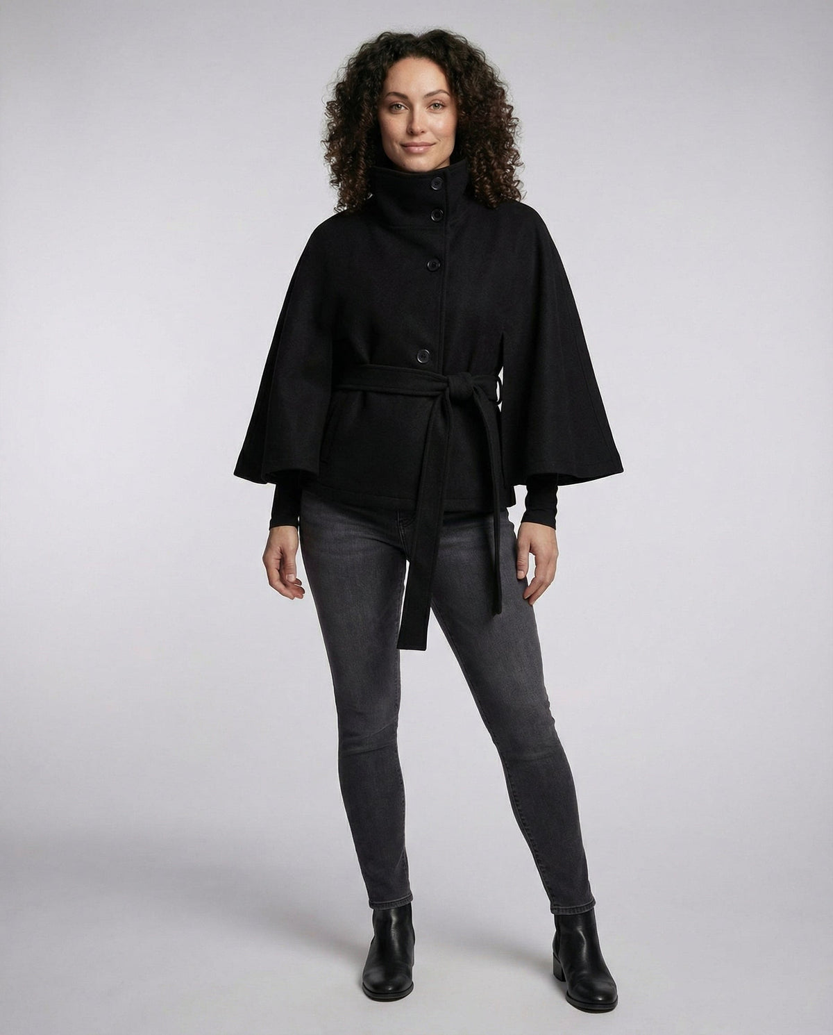Elegante Damen-Wickeljacke mit überlappendem Wickelverschluss