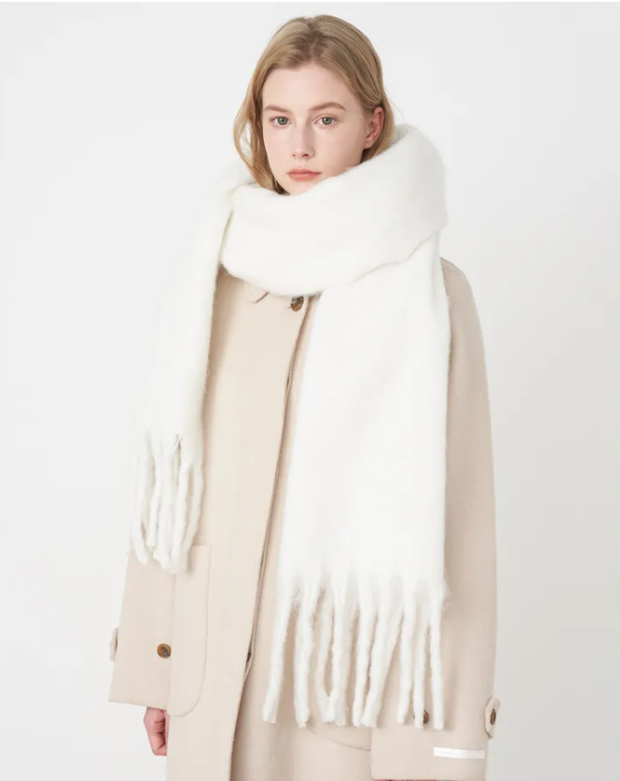 Winterschal Einfarbig 240 Cm