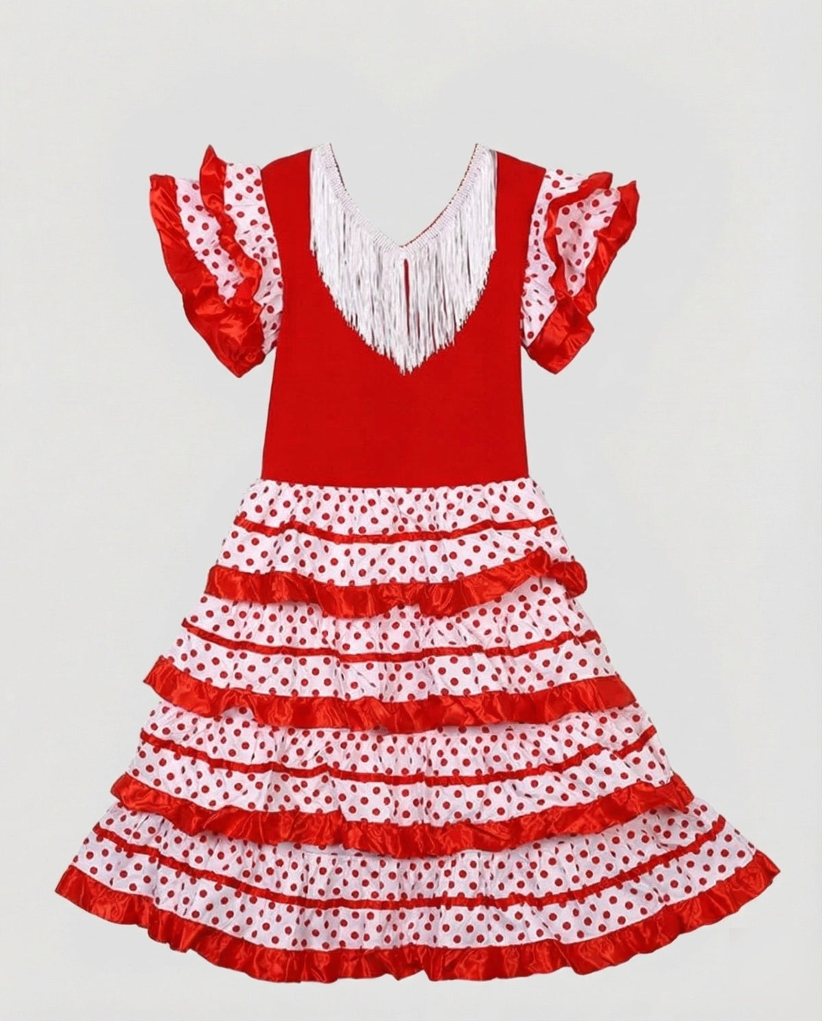 Damen-Tanzkostüm im Flamenco-Stil mit Volantrock