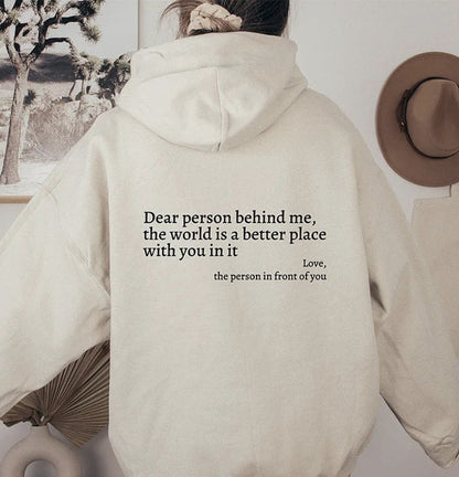 Liebe Person hinter mir Unisex Hoodie [Letzter Tag Rabatt]
