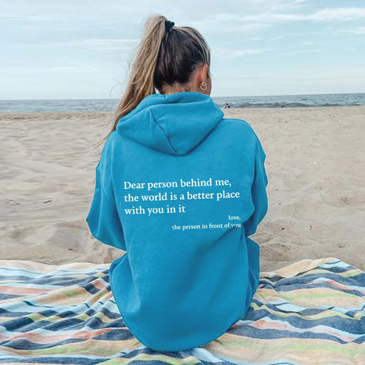 Liebe Person hinter mir Unisex Hoodie [Letzter Tag Rabatt]