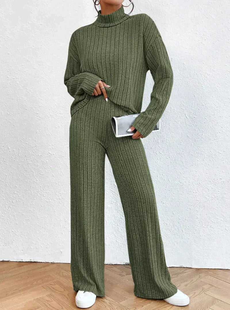 Strickhose und Rollkragenpullover für Frauen