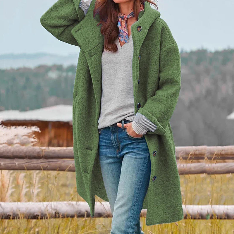 Eleganter Damen-Wintermantel mit langem Schnitt für kalte Wintertage