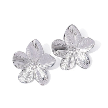 Hypoallergene Vintage-Blumenstecker, 18k vergoldet