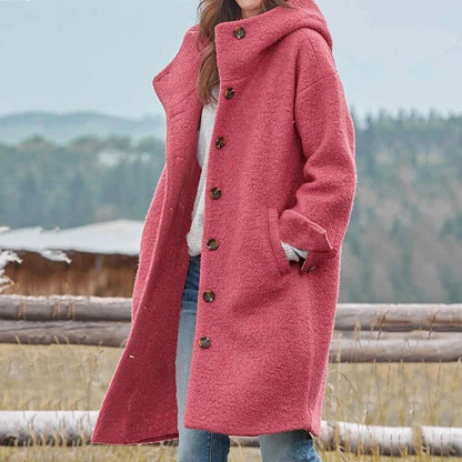 Damen Wintermantel Langer Schnitt Warm