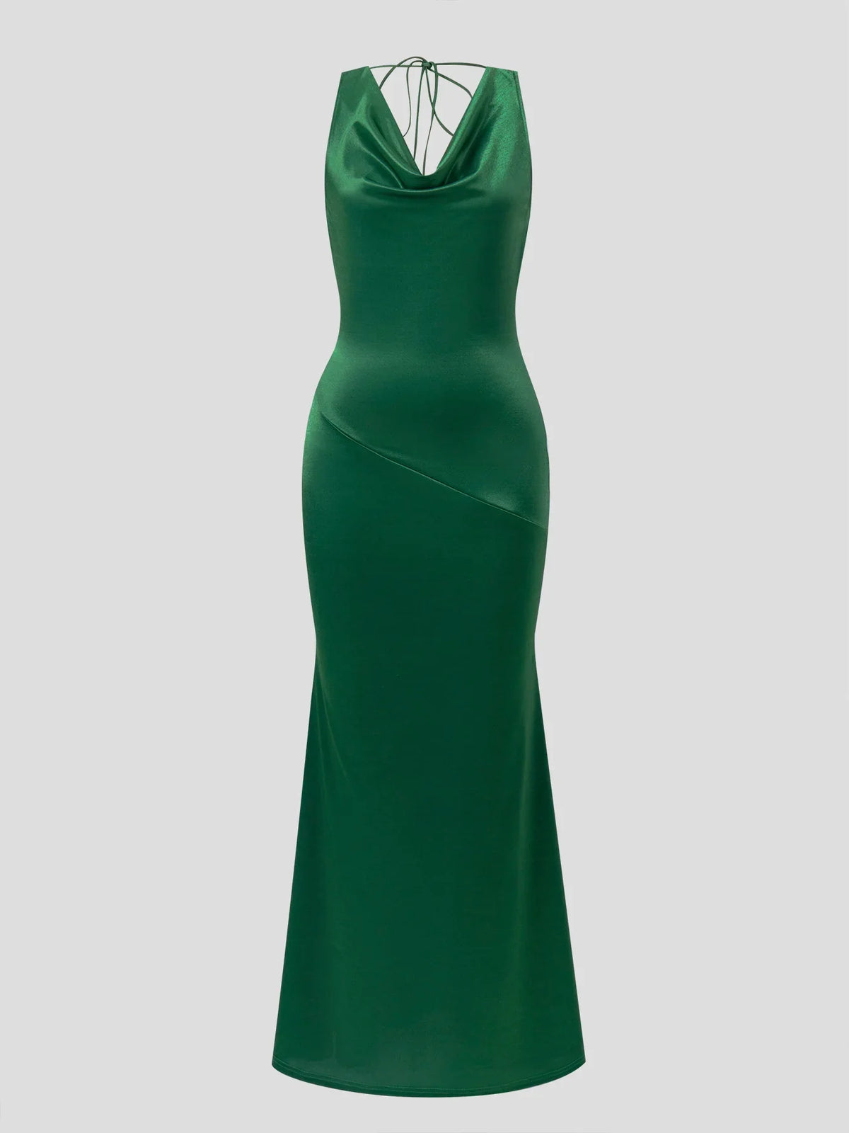 Damen-Maxikleid mit elegantem Wasserfallausschnitt für festliche Abendmode