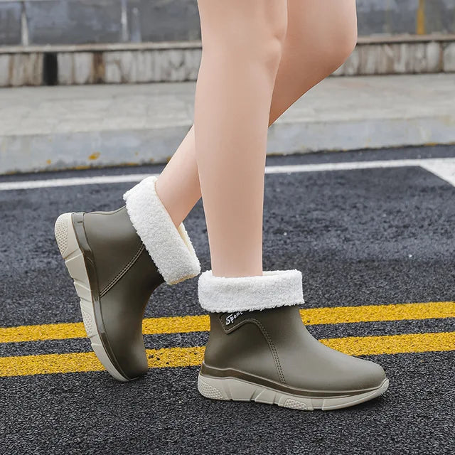 Damen Gummistiefel Mit Mittelhohem Schaft