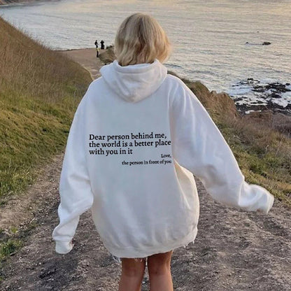 Liebe Person hinter mir Unisex Hoodie [Letzter Tag Rabatt]