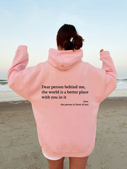 Liebe Person hinter mir Unisex Hoodie [Letzter Tag Rabatt]