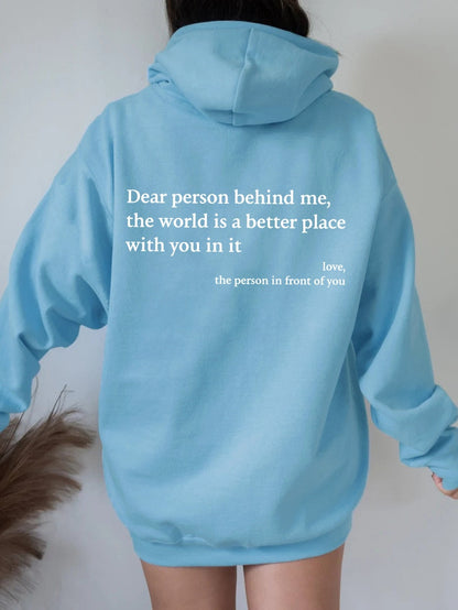 Liebe Person hinter mir Unisex Hoodie [Letzter Tag Rabatt]