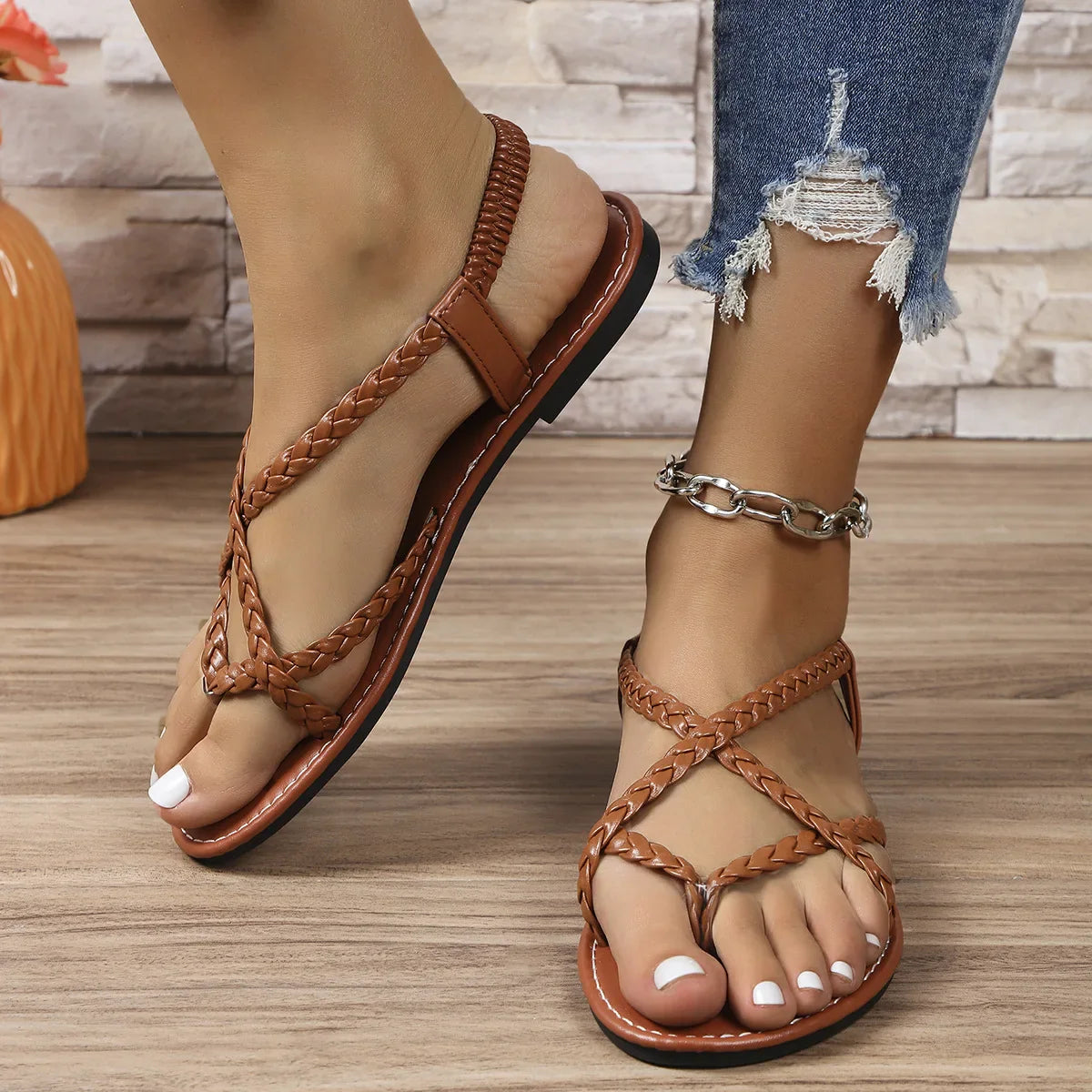 Flache Sommersandalen für Frauen