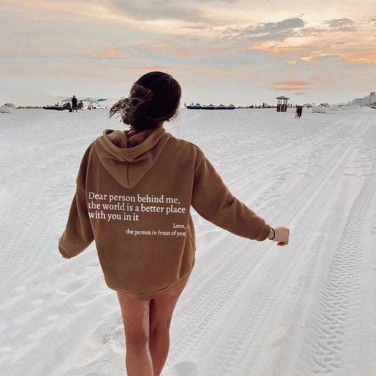 Liebe Person hinter mir Unisex Hoodie [Letzter Tag Rabatt]