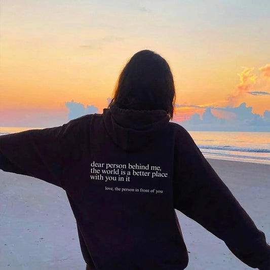 Liebe Person hinter mir Unisex Hoodie [Letzter Tag Rabatt]