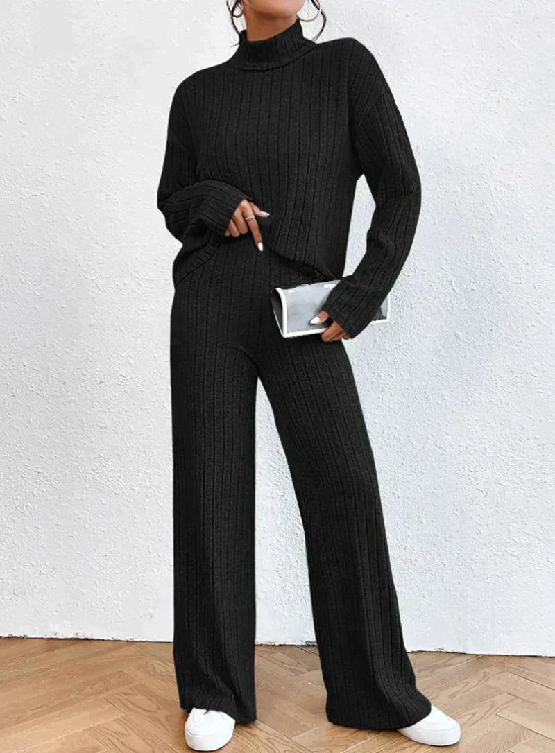 Strickhose und Rollkragenpullover für Frauen