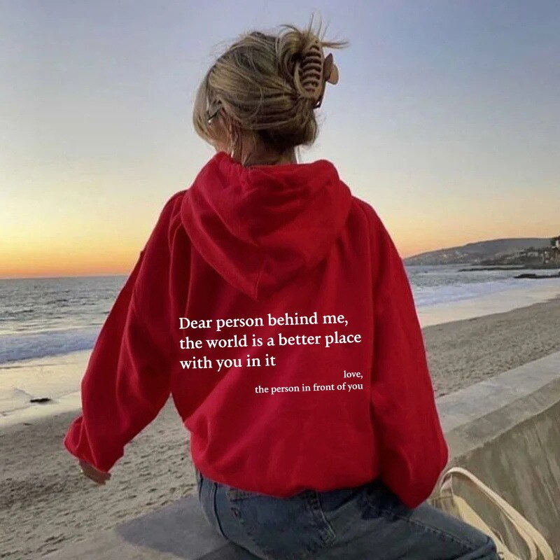 Liebe Person hinter mir Unisex Hoodie [Letzter Tag Rabatt]
