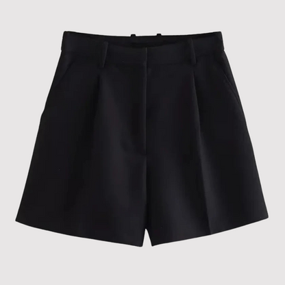 Damen High Waist Shorts Mit Falten