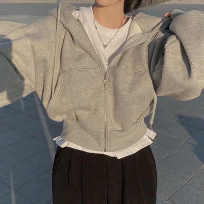 Locker geschnittene Sweatjacke für entspannte Freizeitlooks
