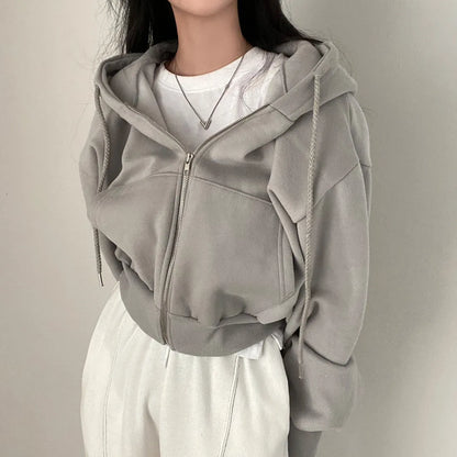 Damen Sweatjacke Mit Reißverschluss Lockerer Schnitt