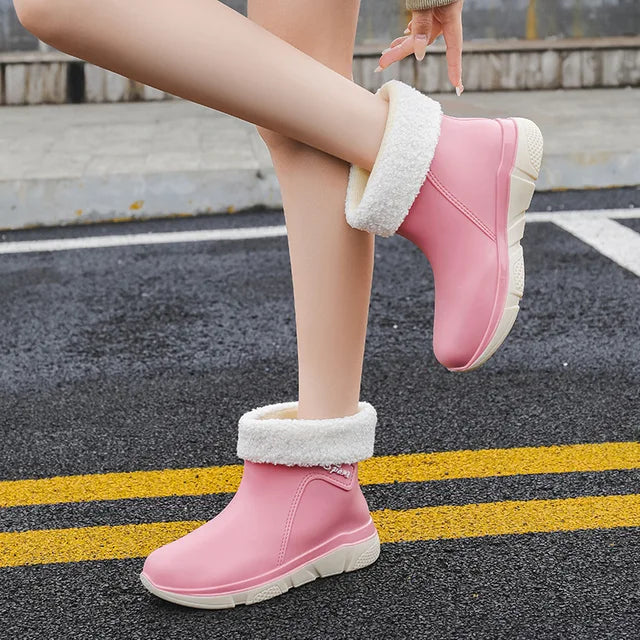 Damen Gummistiefel Mit Mittelhohem Schaft