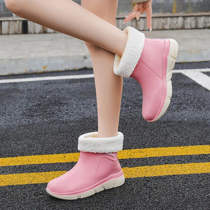 Damen Gummistiefel Mit Mittelhohem Schaft