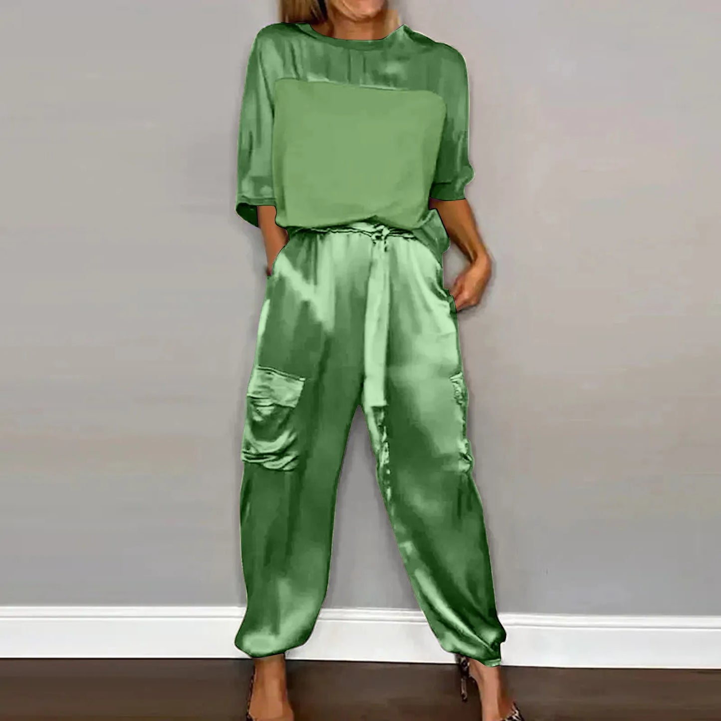 Satin Zweiteiliges Lounge Set