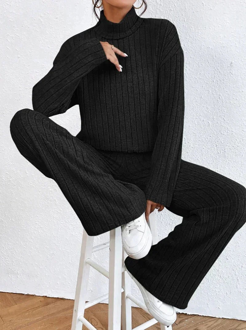 Strickhose und Rollkragenpullover für Frauen