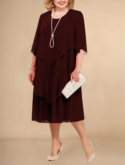 Elegantes Chiffonkleid mit Lagenlook