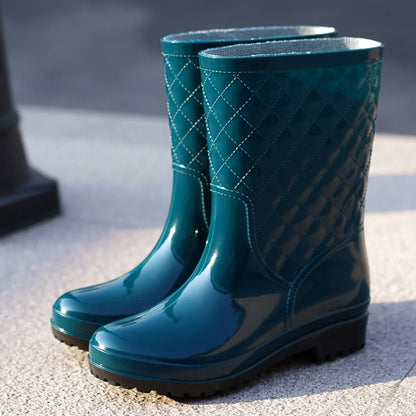 Damen-Regenstiefel mit elastischem Verschluss im Detail