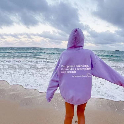 Liebe Person hinter mir Unisex Hoodie [Letzter Tag Rabatt]