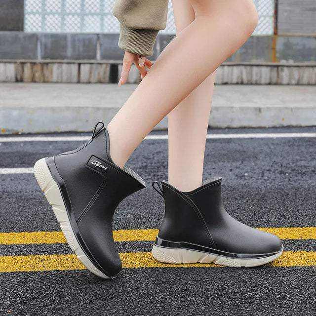 Damen Gummistiefel Mit Mittelhohem Schaft