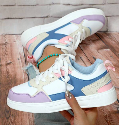 Damen Sneaker Mit Leo Print Und Gepolsterter Innensohle