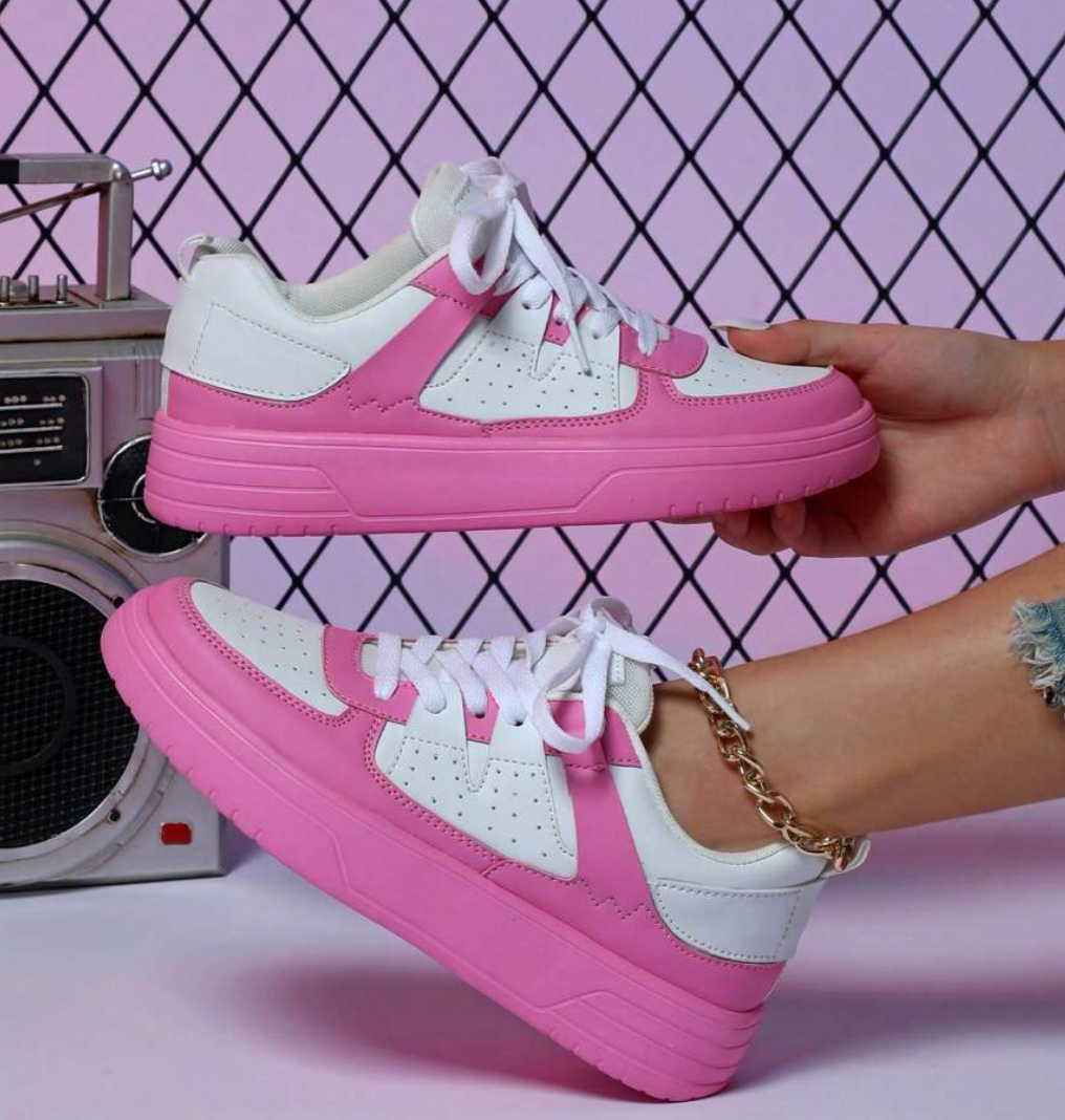 Damen Sneaker Mit Leo Print Und Gepolsterter Innensohle