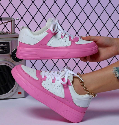 Damen Sneaker Mit Leo Print Und Gepolsterter Innensohle