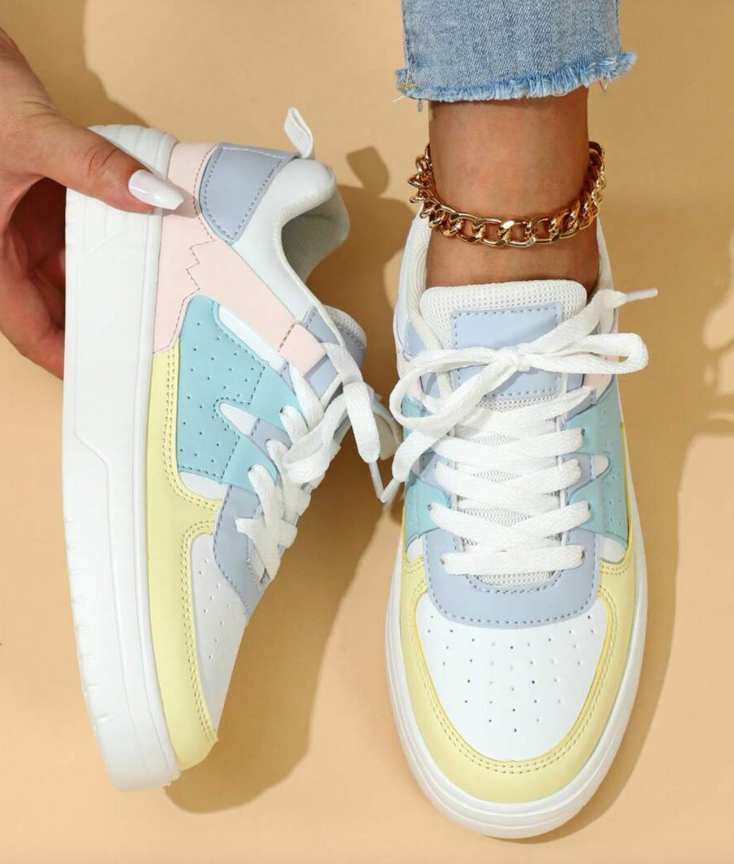 Damen Sneaker Mit Leo Print Und Gepolsterter Innensohle