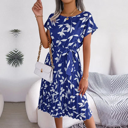 Sommerliches Chiffonkleid mit Blumenmuster