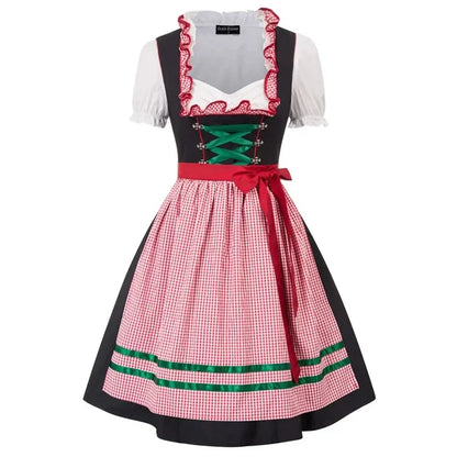 Rückansicht des Dirndl-Kleids für Damen mit klassischer Trachtenoptik