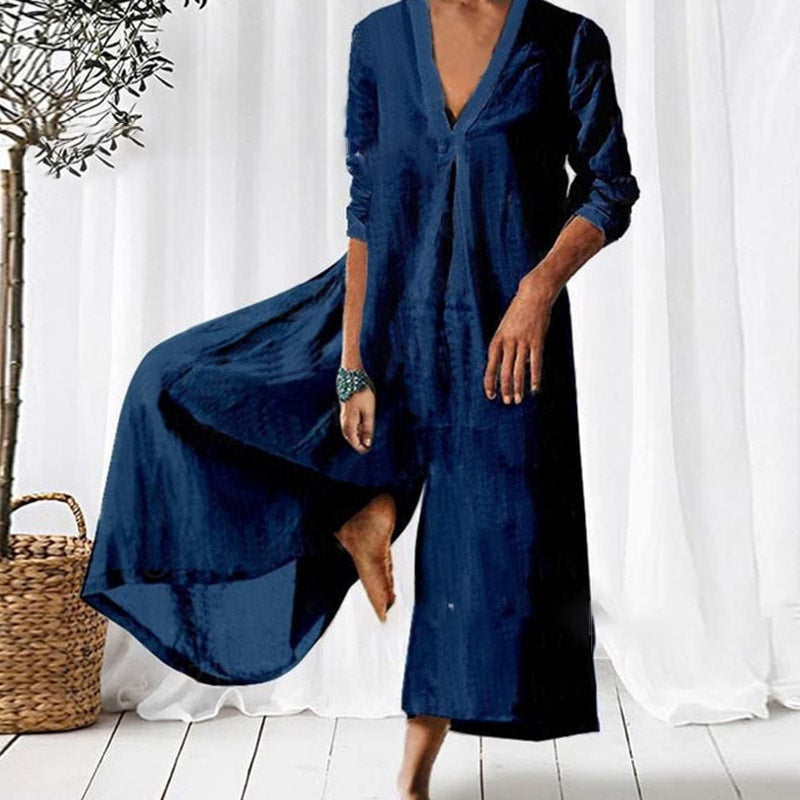 Woman Weites Overallkleid