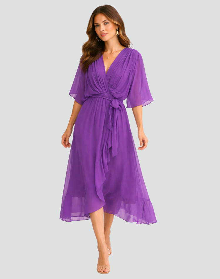 Damen Wickel Maxikleid Für Den Sommer