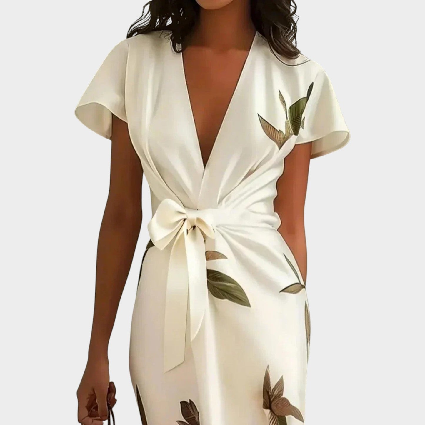 Müheloses Wickel-Midikleid für Damen