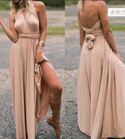 Multifunktionales Stretch-Wickel-Midikleid