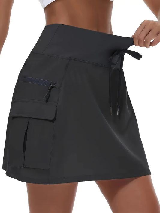 Leichter integrierter Shorts-Rock mit Taschen