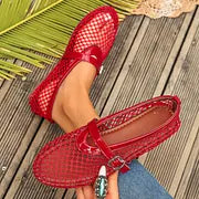 Damen Mary Jane Ballerinas Aus Mesh Lässig