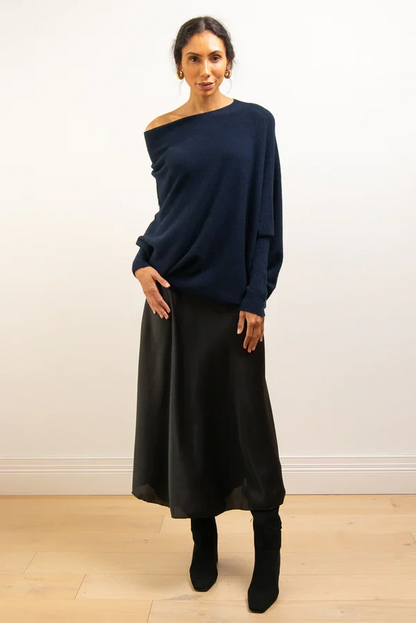Asymmetrisch Drapierter Pullover