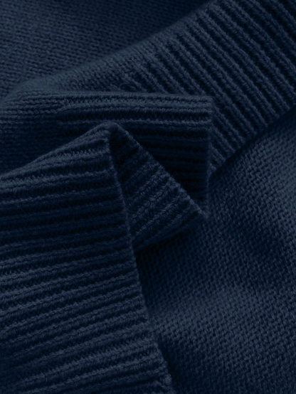 Gestrickte Bluse mit Spitzenkragen Damenoberteil