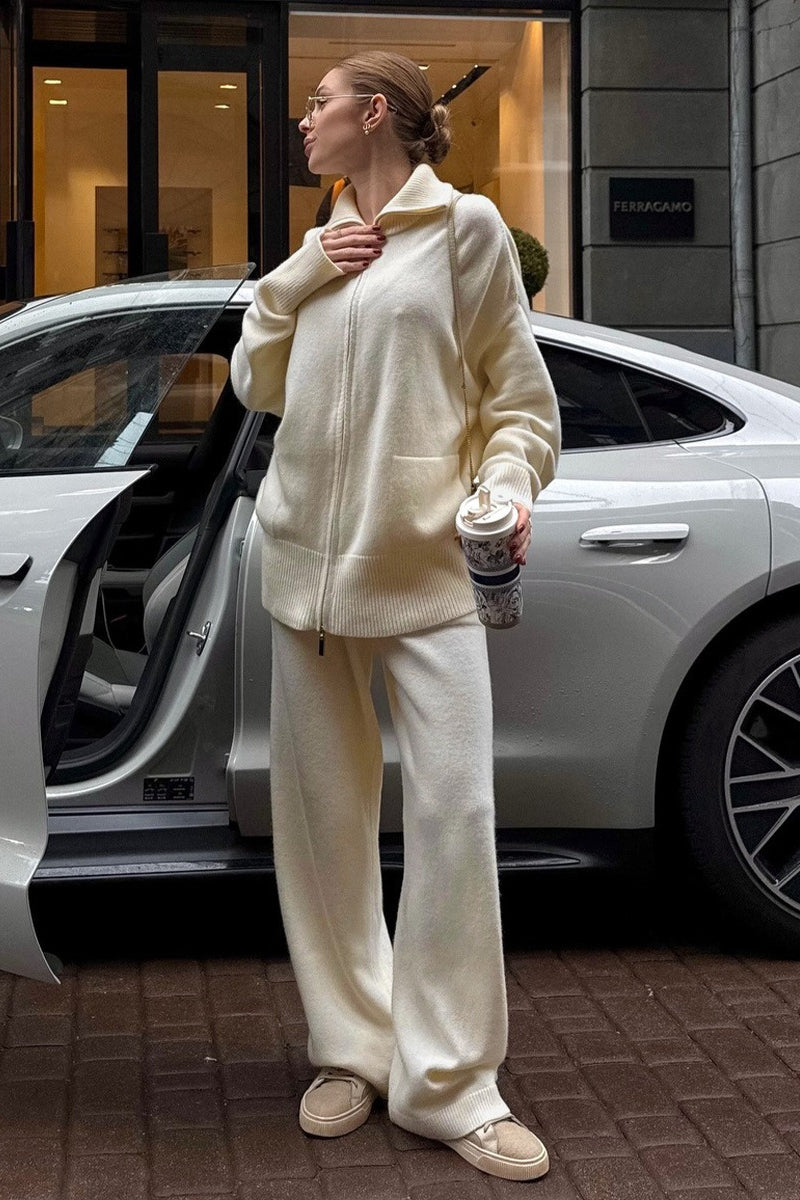 Modisches Poloshirt-Strickset für einen entspannten Alltagslook