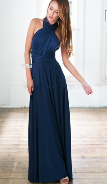 Multifunktionales Stretch-Wickel-Midikleid