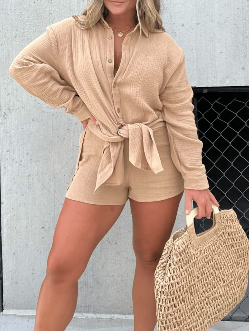 Tüll-Overall für Damen mit weitem Bein und luftiger Optik