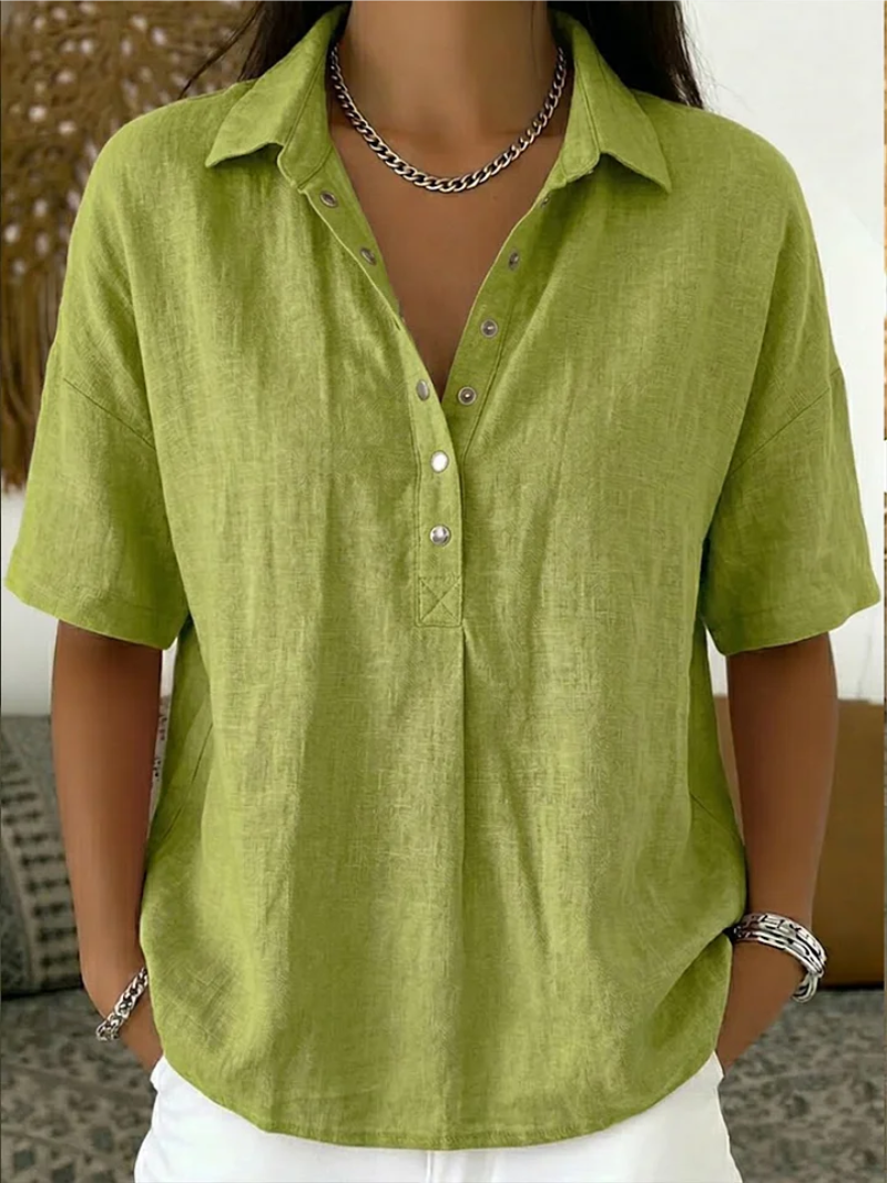 Willow - Bluse mit Kragen und Knopfleiste