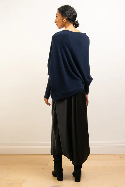 Asymmetrisch Drapierter Pullover