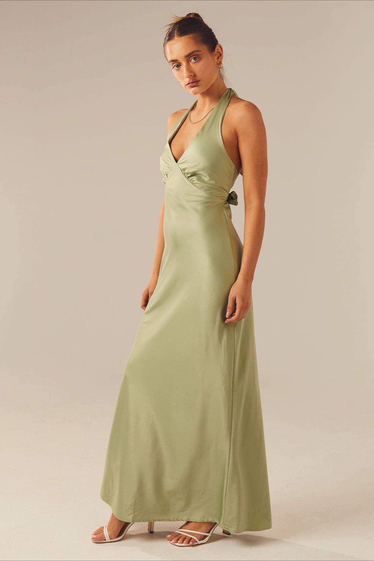 Damen Abendkleid im Bodycon-Stil mit schlichtem unifarbenem Look